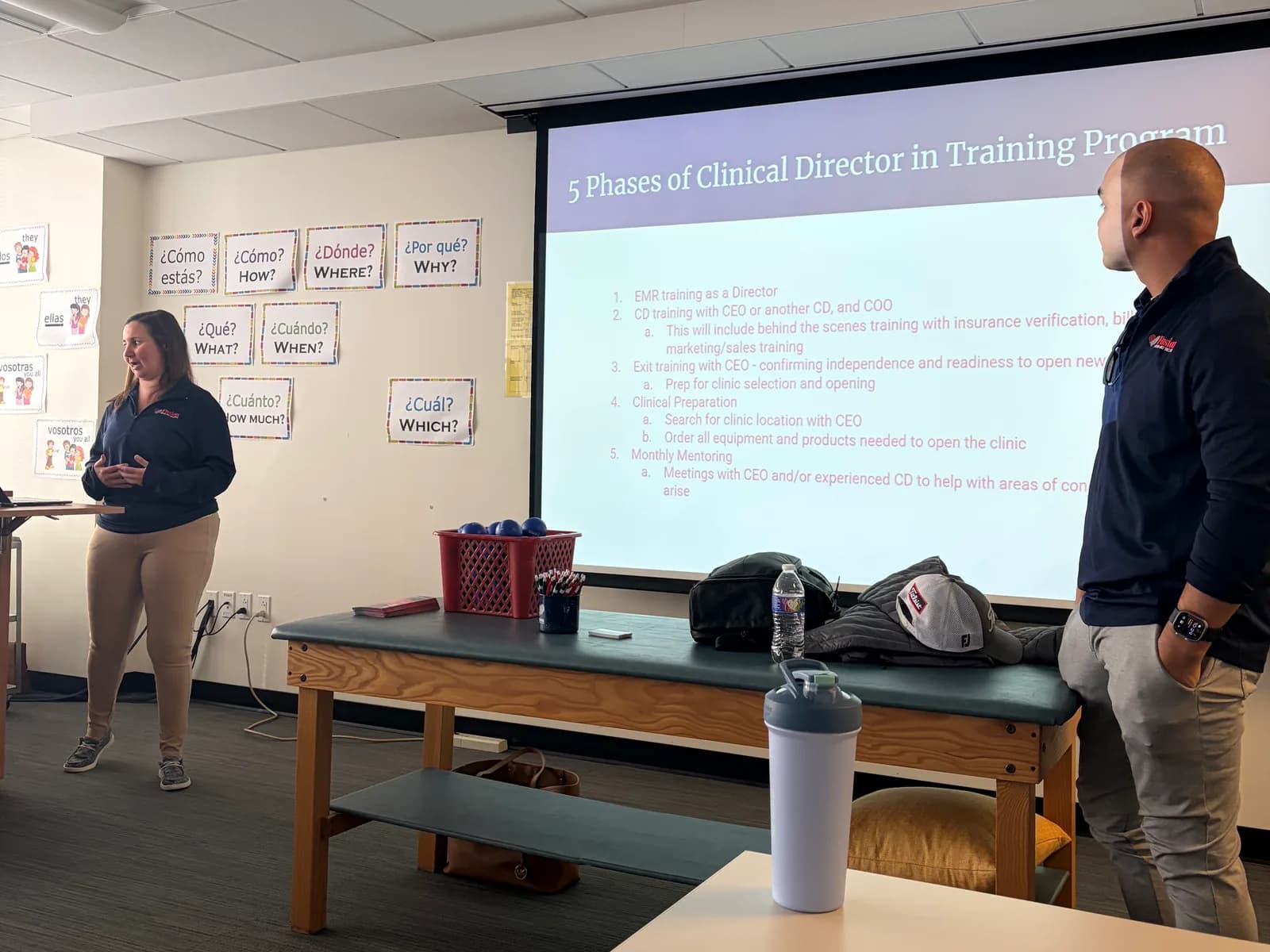 Fusion team members leading a staff training session.