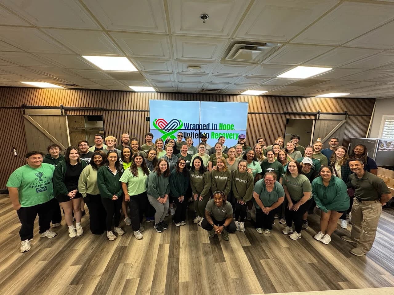 Fusion Rehab and Wellness team gathered for a company photo.